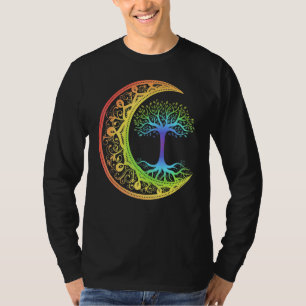 Chakra Tree of Life Mandala Zen Yoga om Symbol Bud T-shirt