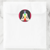 Chakra Yoga Lotus Position Gifts Ronde Sticker (Tas)