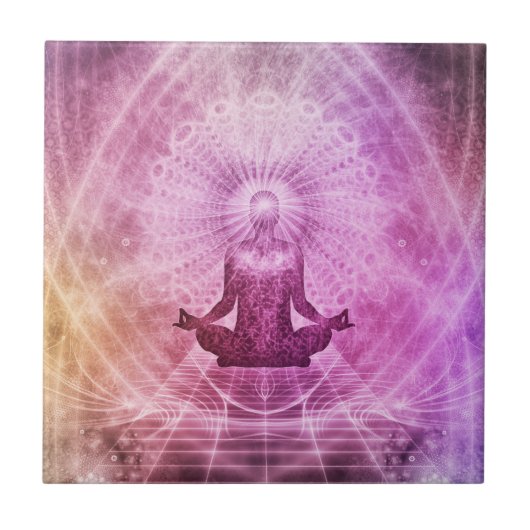 Chakra Yoga Meditation Ceramic Photo Tile Tegeltje (Voorkant)
