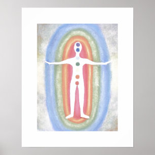 Chakra Yoga Subtiele Energie Lichaam Healing Reiki Poster