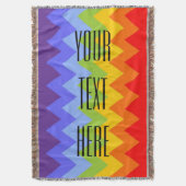 Chakras Colors II + jouw tekst Deken (Voorkant Verticaal)