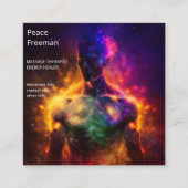 Chakras | Menselijke Auras | Energie-Healer Vierkante Visitekaartje (Voorkant)