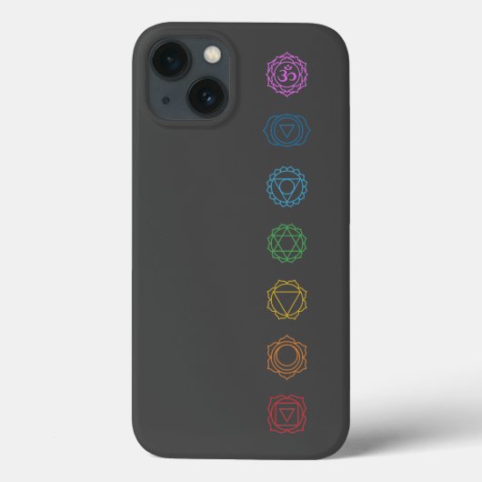 Chakras Minimalist Hoesje-Mate iPhone case (Achterkant)