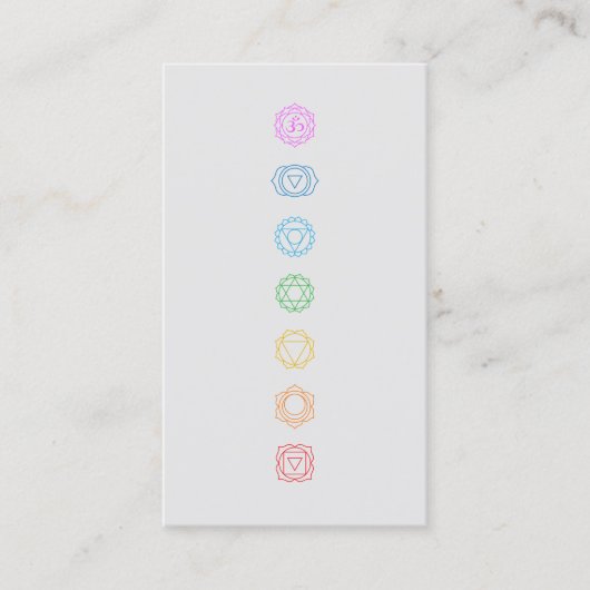 Chakras Minimalist Meditation Visitekaartje (Voorkant)