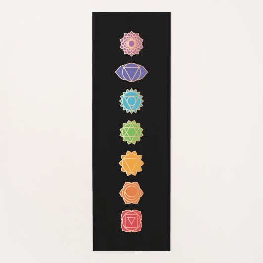 Chakras Rainbow Colors 7 Yogamat (Voorkant)