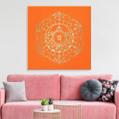 Chakras Svadhistana - Gewatteerd Canvas Afdruk (Insitu (Woonkamer))