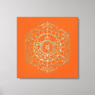 Chakras Svadhistana - Gewatteerd Canvas Afdruk