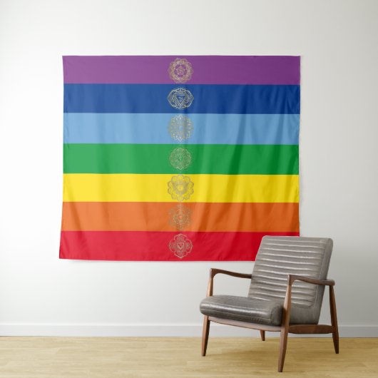 Chakras - Tapestry Wandkleed (In Situ (horizontaal))