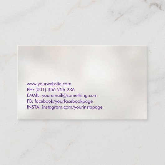 Chakras Tree Branch bloeit Visitekaartje (Achterkant)