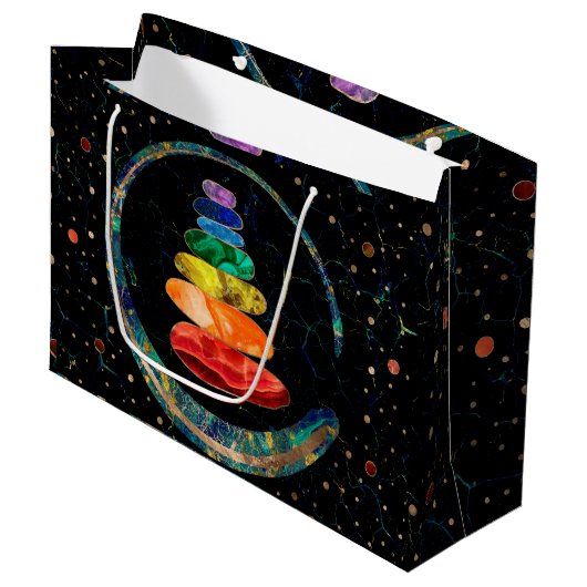 Chakras Zen Stones and Enso cirkels Groot Cadeauzakje (Voorkant Gekanteld)