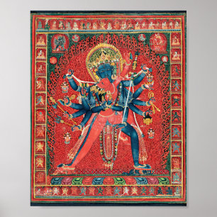 Chakrasamvara en Consort Vajravarahi Poster