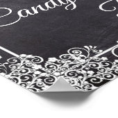 Chalboard Look Mariage Barre de Bonbons Poster (Coin)