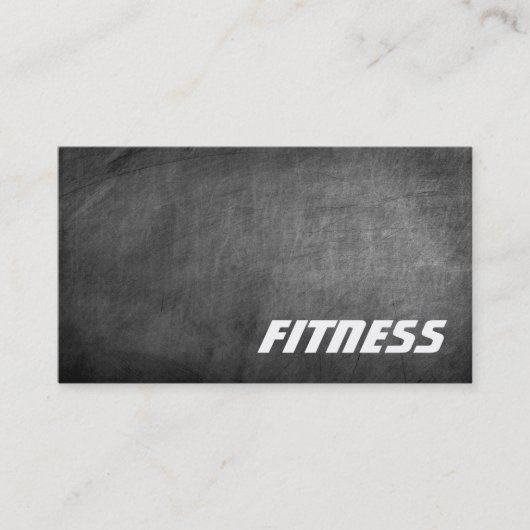 Chalboard tendance Gris Fitness Sport Carte de vis (Devant)