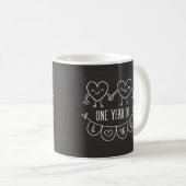 Chalboard tiré à la main 1er Anniversaire Mug (Devant droit)