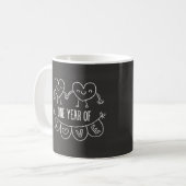 Chalboard tiré à la main 1er Anniversaire Mug (Devant gauche)