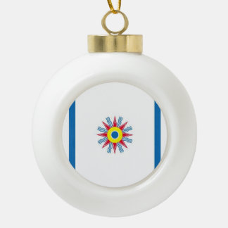 Chaldean Flag Kerstkeramische pleister Keramische Bal Ornament