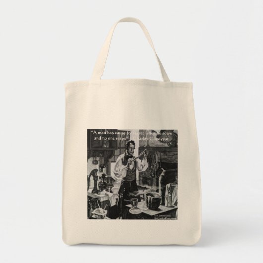 Chales Goodyear Sow & Reap Wisdom Quote Tote Bag (Voorkant)