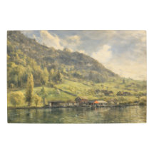 Chalet Alpin Suisse du Lac Lucerne en Art Métaliqu