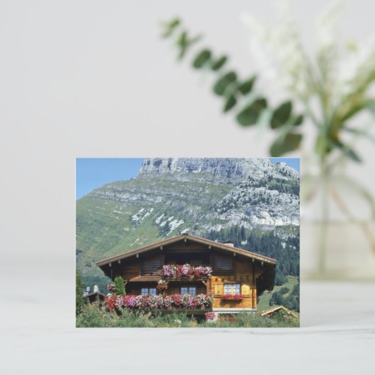 Chalet boven Le Grand Bornand, Franse Alpen, Frank Briefkaart (Staand voorkant)