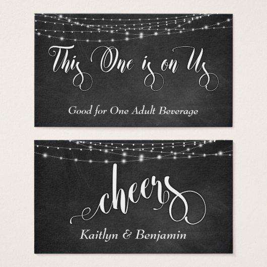 Chalet & Chaînes lumineuses blanches, Billets de b (Devant & derrière)