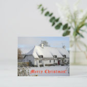 Chalet de chaume dans la neige Carte postale de No (Debout devant)