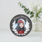 Chalet de feuillage d'hiver | Carte photo de vacan (Debout devant)