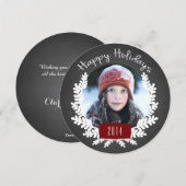 Chalet de feuillage d'hiver | Carte photo de vacan (Devant / Derrière)