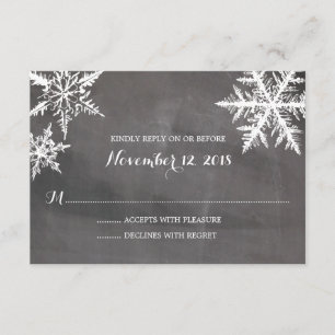 Chalet de snowflakes Frost d'hiver   Mariage RSVP
