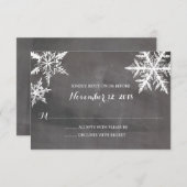 Chalet de snowflakes Frost d'hiver | Mariage RSVP (Devant / Derrière)