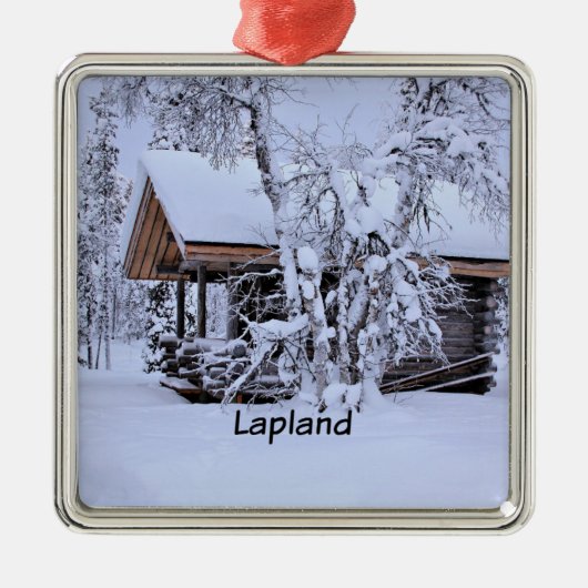 Chalet in Lapland Metalen Ornament (Voorkant)