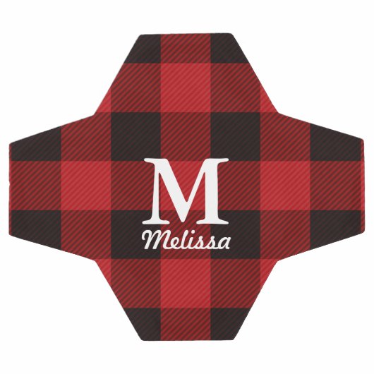 chalet Noël Plaid de bison rouge bison (Plat)