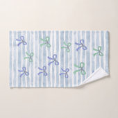 Chalet Pastel Blue Bows et Rubans Cottage (Serviette à main)