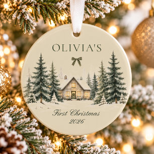 Chalet rustique de Noël pour le premier Noël