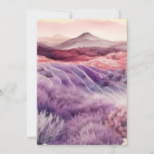 Chalet rustique Faire-part de mariage lavande viol (Dos)