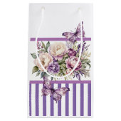Chalet violet Floral Petit sac cadeau (Devant)