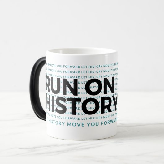 Chaleur activé morphing mug - Run on History (Devant gauche)