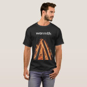 Chaleur de feu de camp – T-Shirt à Flamme Minimali (Devant entier)