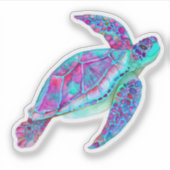 Chaleur de tortue de mer sous Sticker (Devant)