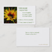 Chaleur du carte de visite du soleil (Devant / Derrière)