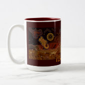 "Chaleur du désert" Mug australien de style aborig (Gauche)