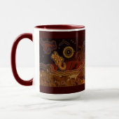 "Chaleur du désert" Mug australien de style aborig (Gauche)