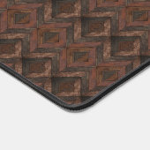Chaleureux Bois Brown Chevron Motif rayé élégant (Coin)