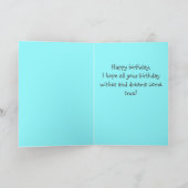 Chaleureux Chat Jaune&Arc-En-Ciel Bonne Carte Anni (Intérieur)