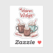 Chaleureux Chocolat Chocolat Chaud Sticker (Feuille)