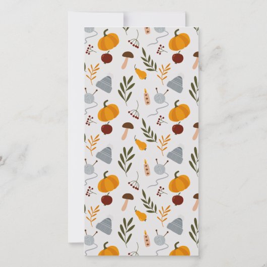 Chaleureux Confort Automne Essentiel Mariage Carte (Dos)