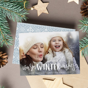 Chaleureux désir d'hiver   Carte photo de vacances