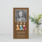 Chaleureux et cosy Carte photo de Noël (Debout devant)