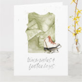 Chaleureux et Festif Hugs Carte Aquarelle (Fleur jaune)