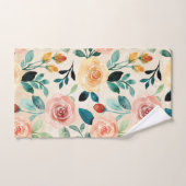 Chaleureux été Jaune et Corail Roses (Serviette à main)