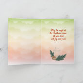 Chaleureux hiver Désirs Noël Carte de vacances (Intérieur)